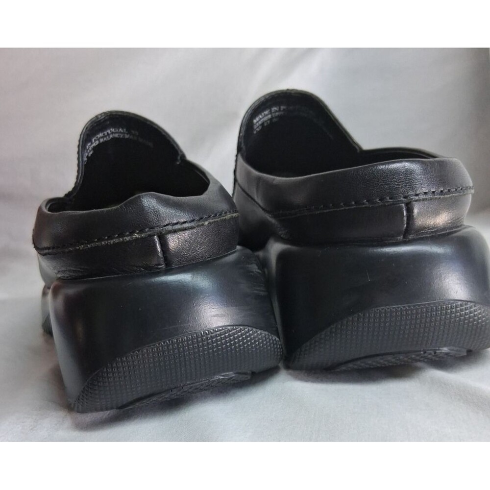 Dansko Madigan Platform Mules Y2k Vintage Black Leather Womens 8.5 - Picture 4 of 7